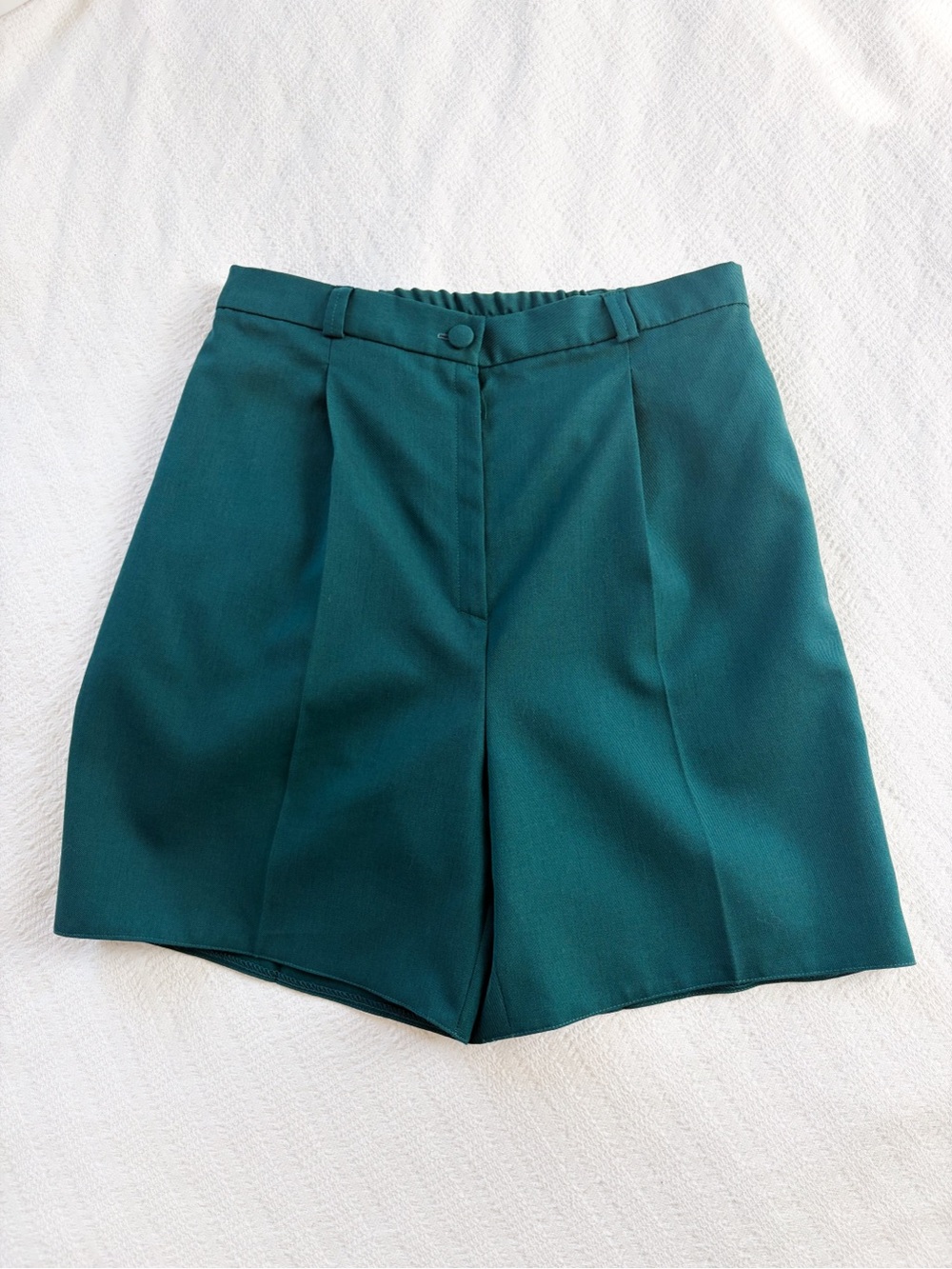 Vintage AGMIR Handcrafted Teal Green High-Rise Shorts - Size M